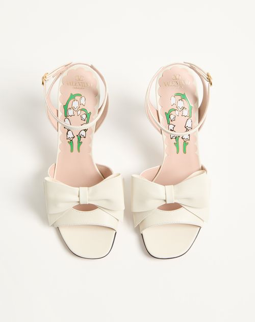 Valentino Garavani - Bowow Kidskin Sandal 95mm - Ivory - Woman - Sandals
